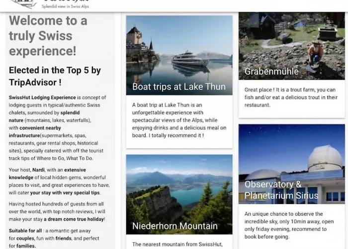 Thun Alps Scenic Views And Concierge By Swisshut Διαμέρισμα